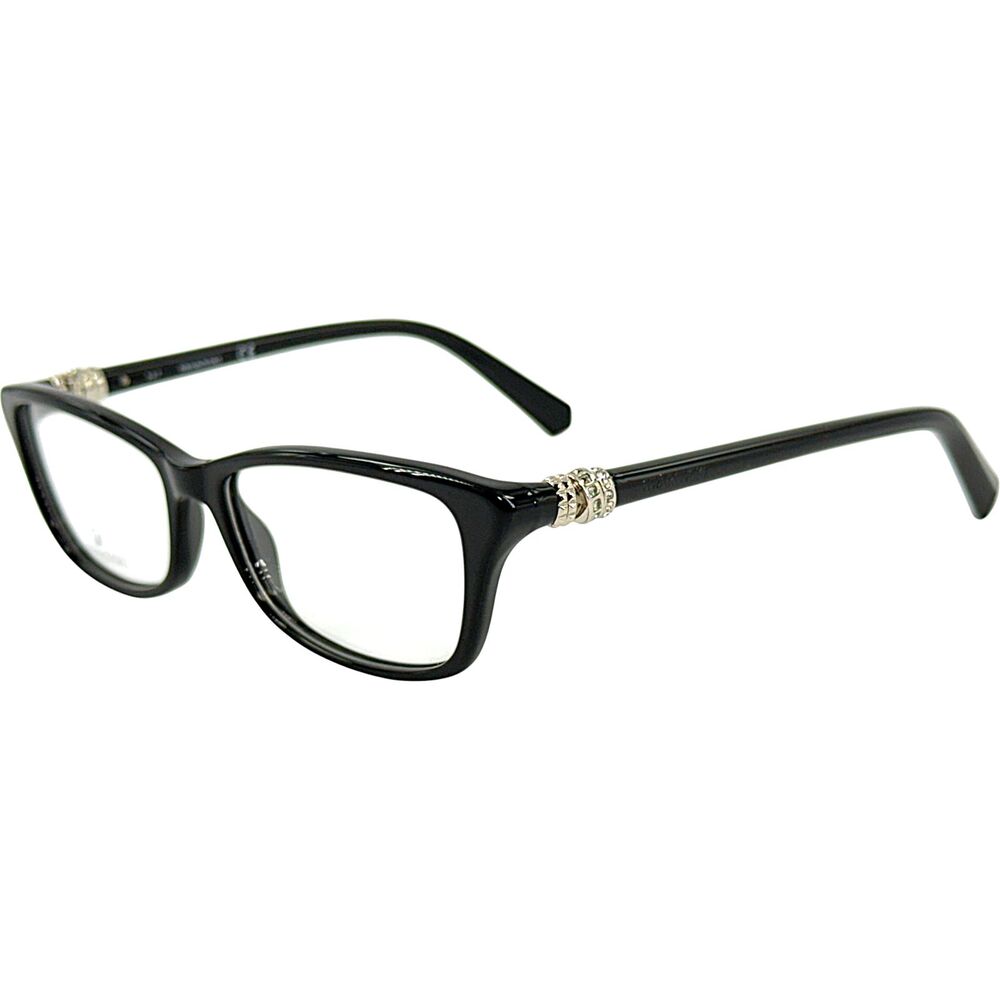 Swarovski SK5243 Womens Plastic Eyeglass Frame 001 Shiny Black 52-15